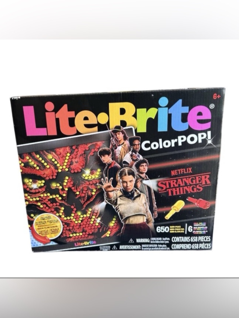 NETFLIX Stranger Things Lite-Brite ColorPop 658 PCS 6 Templates New In Box